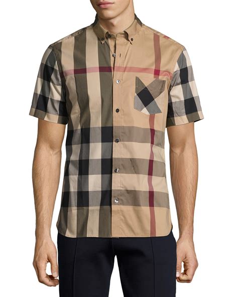 burberry men's short sleeve t-shirt polo collar oxford|Men’s Designer T.